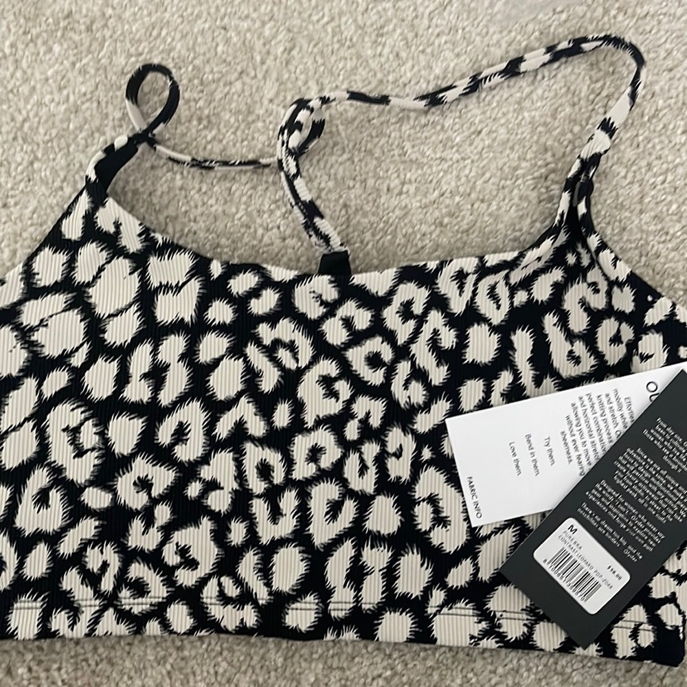 Glyder black/white leopard bra - size medium